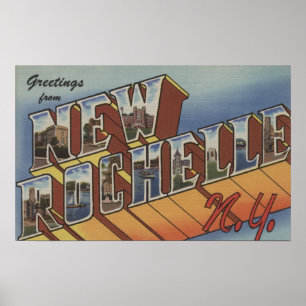 Poster Nova Rochelle, Nova Iorque - Cenas com Letras Gran