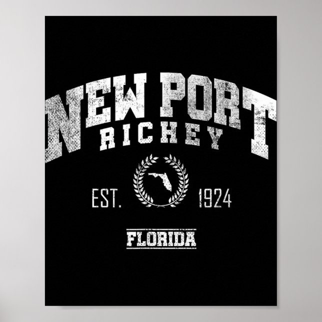 Poster Nova Rt Richey Fl Flórida Retrô Antigo  (Frente)
