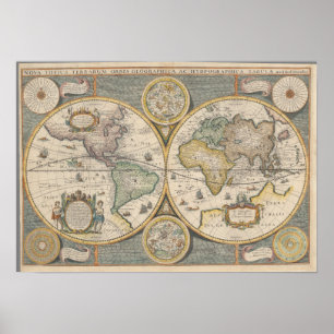 Poster Nova Totius Terrarum Orbis Geographic