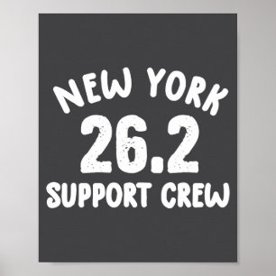Poster Nova York 26 2 Suprt Crew Maratona Corrida Roupas 