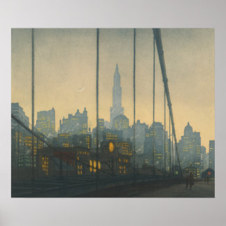 Poster Nova York - Ponte de Brooklyn (1972) - Tavik