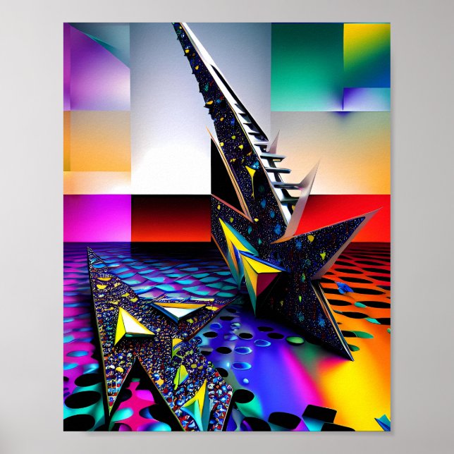 Poster Novas Vistas de Design de Memphis (Frente)