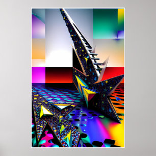 Poster Novas Vistas de Design de Memphis