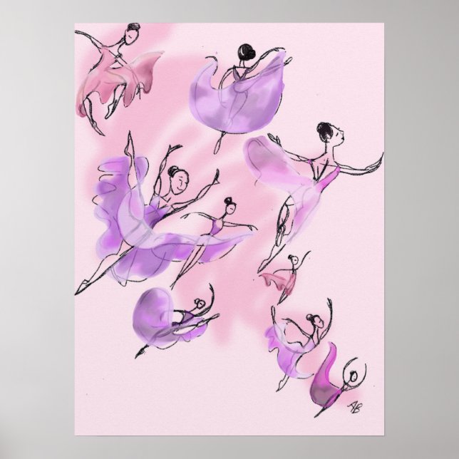 Pôster "Nove Mulheres Dançando" (Frente)