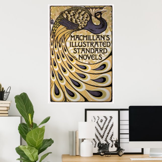 Poster Novelas padrão ilustradas de Peacock Macmillan (Escritório em casa)