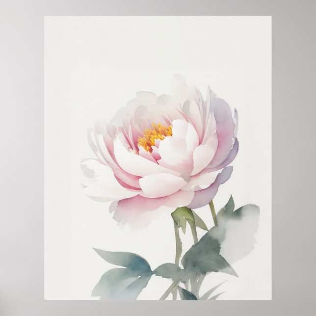 Poster Novembro Peony Birth Flower (Frente)