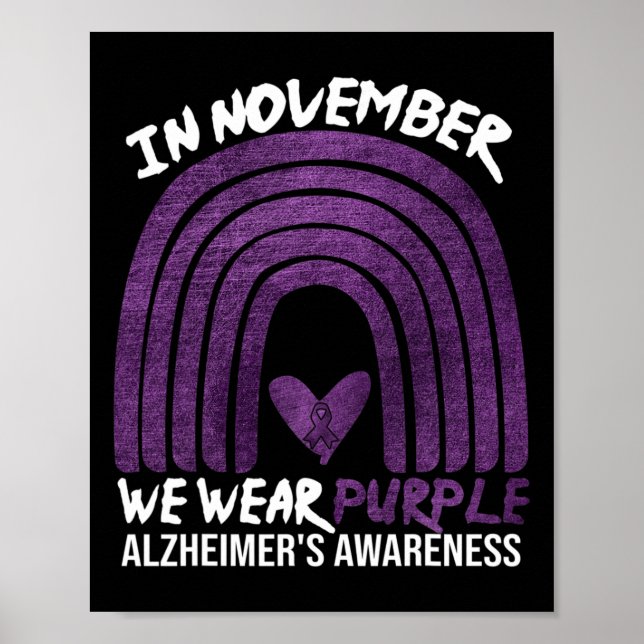 Poster Novembro Vestimos Alzheimerheimer Roxo (Frente)