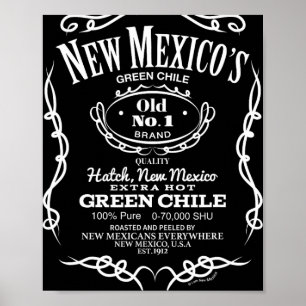 Poster Novidade em Chile Verde Hatch Nº 1 Antigo do Novo