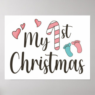 Poster Novo Bebê - Meu Primeiro Natal