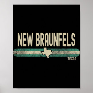 Poster Novo Braunfels Tx Texas Viagem & Estilo dos An