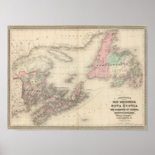 Poster Novo Brunswick e Nova Escócia
