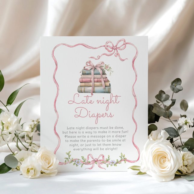 Poster Novo capítulo cor-de-rosa arco Tarde Noite Fralda (Criador carregado)