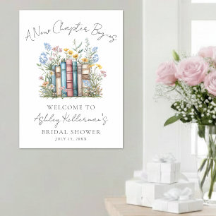 Poster Novo Capítulo Floral Livro Sinal de Boas-Vindas Ch