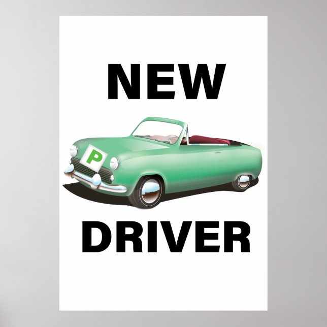 Poster Novo condutor de carro provisório (Frente)