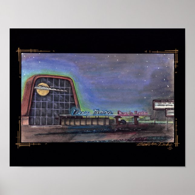 Poster novo drive-in de lua (Frente)