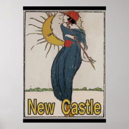 Poster Novo Estilo de Vintage do Castelo