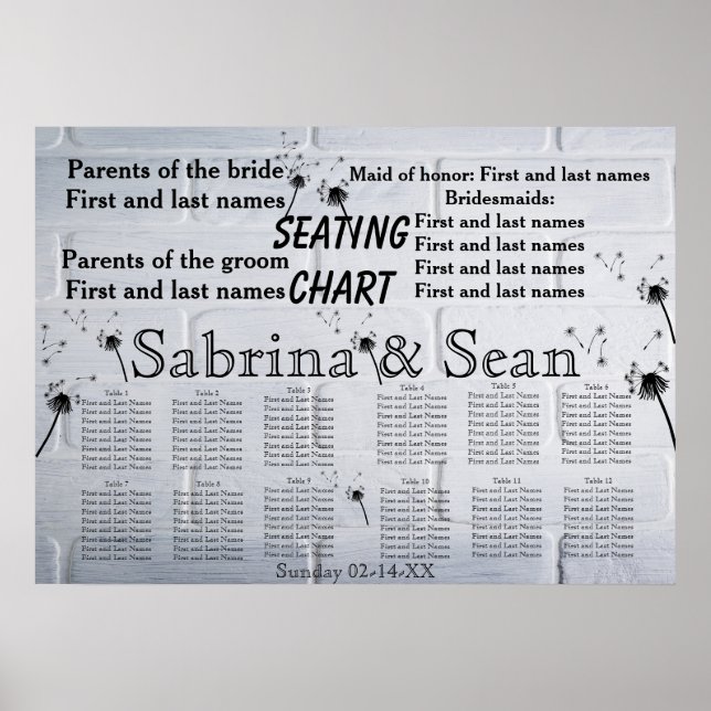 Poster Novo gráfico inicial de oito andelões sentados (Frente)