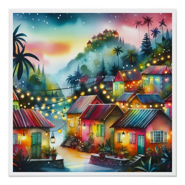 Pôster NOVO HAITI Único, Aruba, Antígua (Frente)