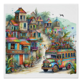 Pôster NOVO HAITI Único, Aruba, Antígua