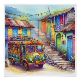 Pôster NOVO HAITI ÚNICO, Aruba, Antígua