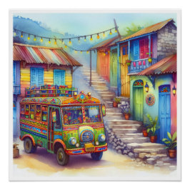 Pôster NOVO HAITI Único, Aruba, Antígua