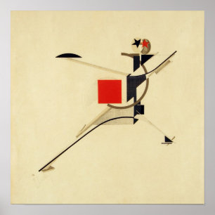 Poster Novo homem por El Lissitzky Abstrato