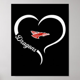 Poster Novo logotipo da Palestina Dragões Half Heart Slog