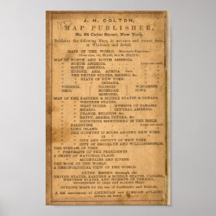 Pôster Novo mapa setorial do Estado de Illinois