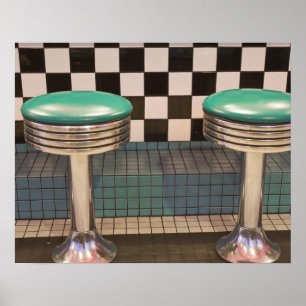 Pôster Novo México, Albuquerque. O 66 Diner ao longo