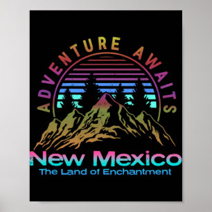 Poster Novo México Estado Retro Vintage Ao Ar Livre &