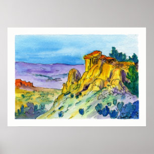 Pôster Novo México - Paisagem no Alto Deserto 01