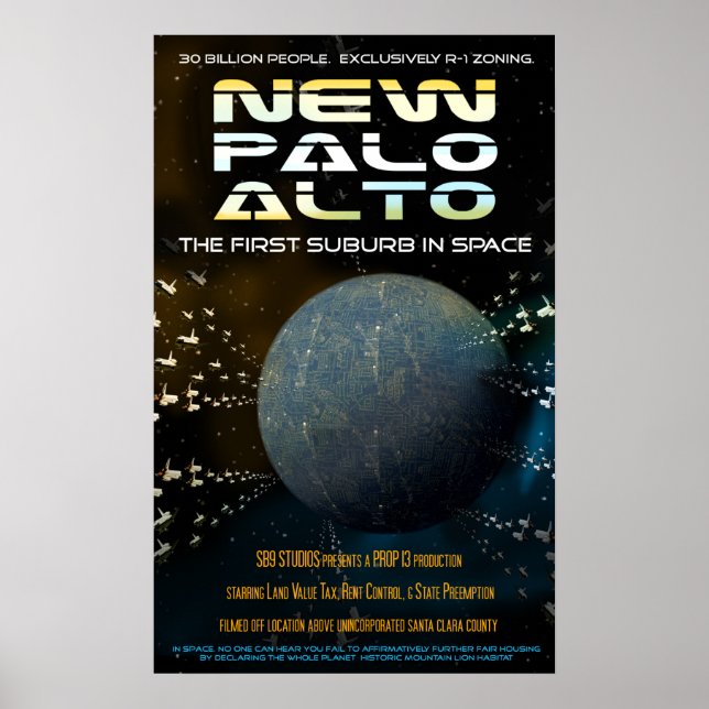 Poster Novo Palo Alto - o primeiro subúrbio do espaço (Frente)