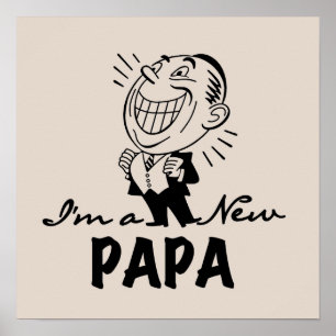 Poster Novo Papá Sorrindo Camisas e Presentes