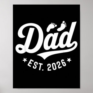 Poster Novo Papai Est 2026 Dia dos Pais Primeira Vez Papa