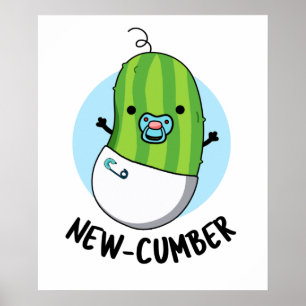 Poster Novo pepino Engraçado, Veggie Cucumber
