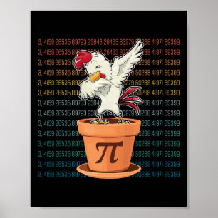 Poster Novo Pote De Frango Pi Dia Pie Pie Geek Pover Math