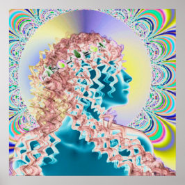 Poster Novo romântico psicodélico