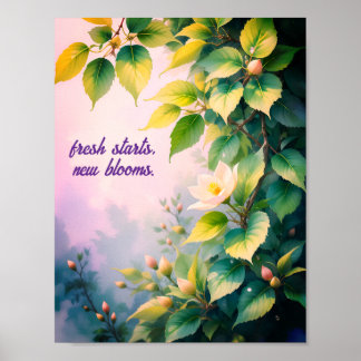 Poster Novos Blooms, Novos Inícios - Primavera