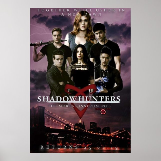 Poster Novos Shadowhunters Dawn 3b (Frente)
