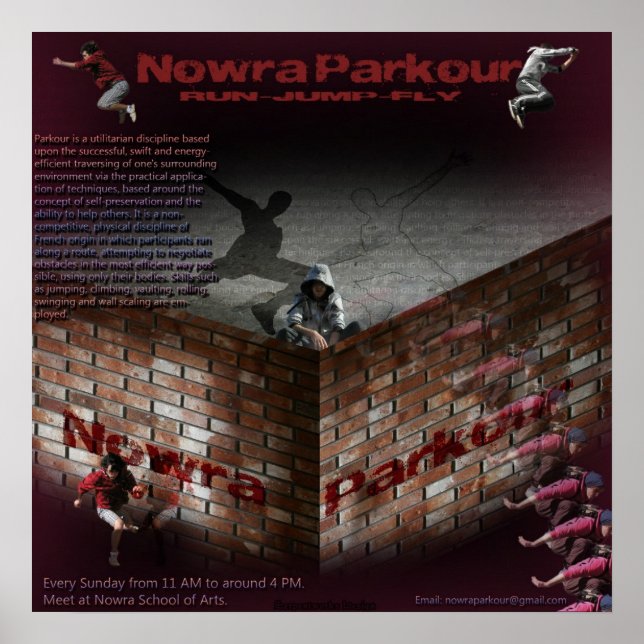 Pôster Nowra Parkour (Frente)