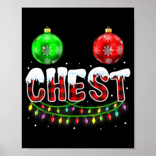 Poster Nozes de Peito Natal Divertido Casal Correspondent