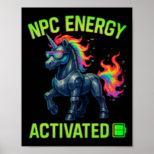 Poster Npc Energia Ativada Estética Divertida Gamer Rgb P