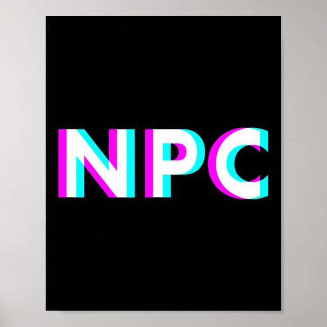 Poster Npc Meme - Non Player Character 2  (Frente)