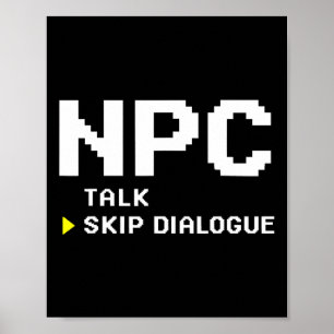 Poster Npc Personagem Não Jogador Pular Diálogo Jogador 