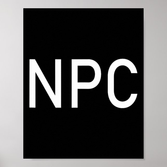 Poster Npc Reproduzindo Função De Larp De Diversão De Hal (Frente)