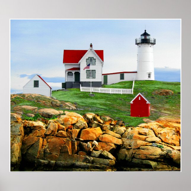 Pôster Nubble Lighthouse York Maine (Frente)