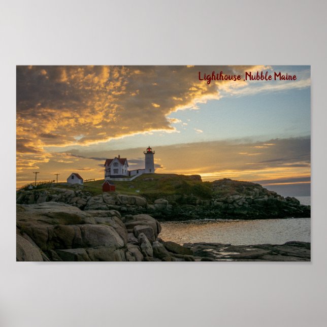 Poster Nubble Maine, Farol (Frente)