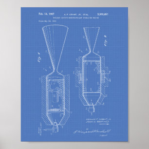 Poster Nuclear Isotope Engine 1963 Projeto de Arte Patent