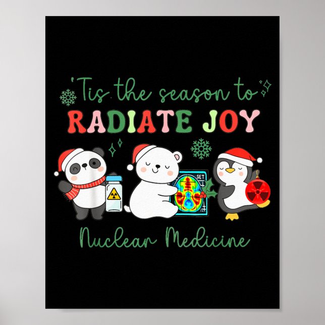 Poster Nuclear Medicine Tech Christmas Holiday Radiology  (Frente)