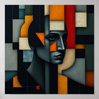 Poster NUES Cubista Abstrato 3